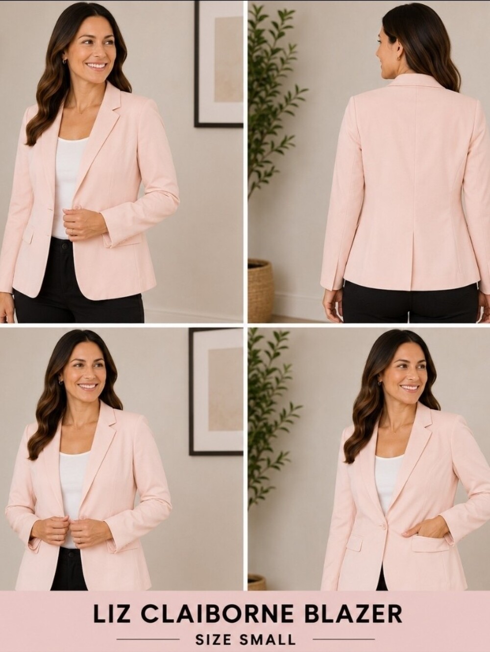 ✨ Liz Claiborne Blush Pink Blazer | Size Small ✨